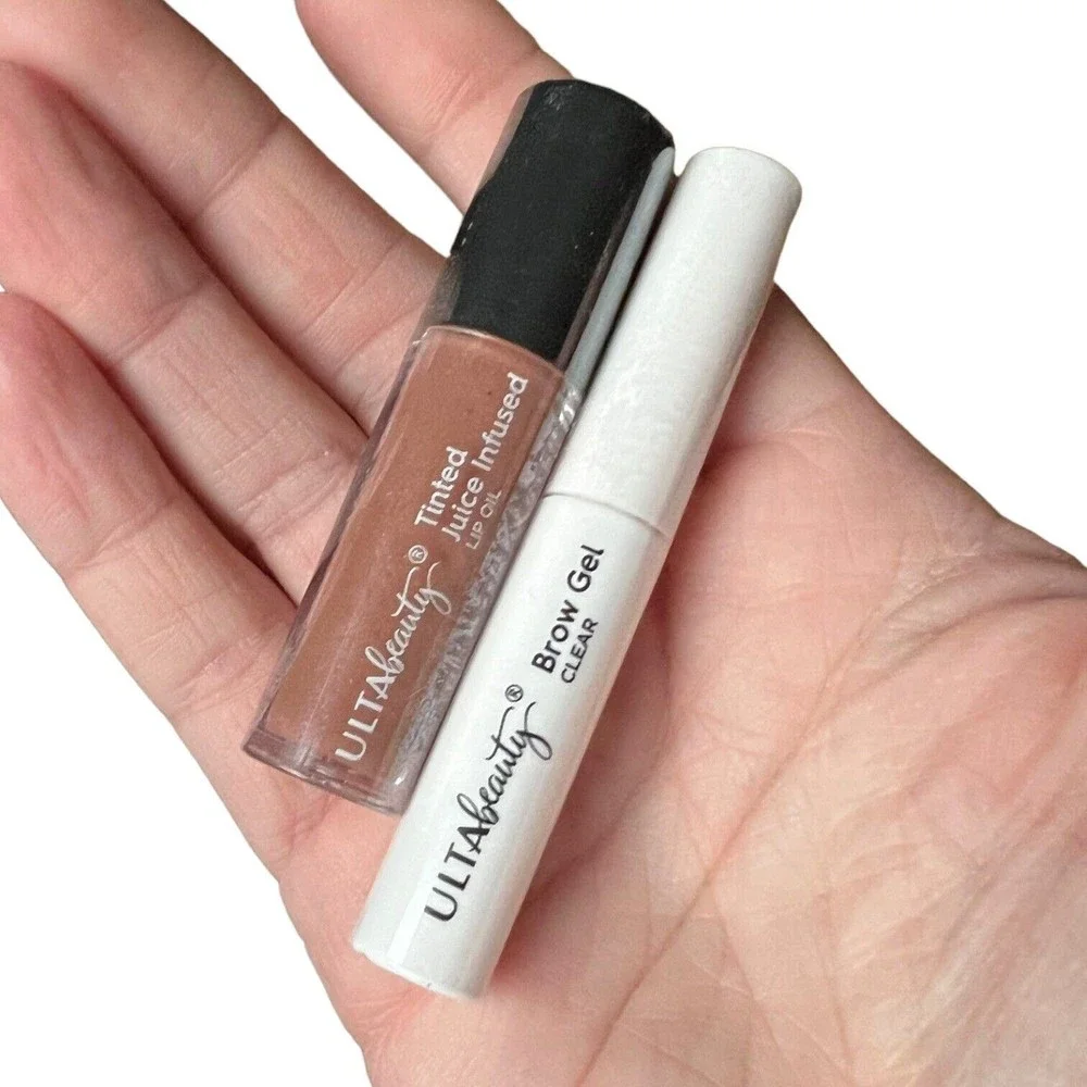 Ulta Beauty Tinted Juice Infused Lip Oil & Clear Brow Gel Travel Size Mini NEW